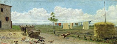 The Farmyard by Raffaello Sernesi